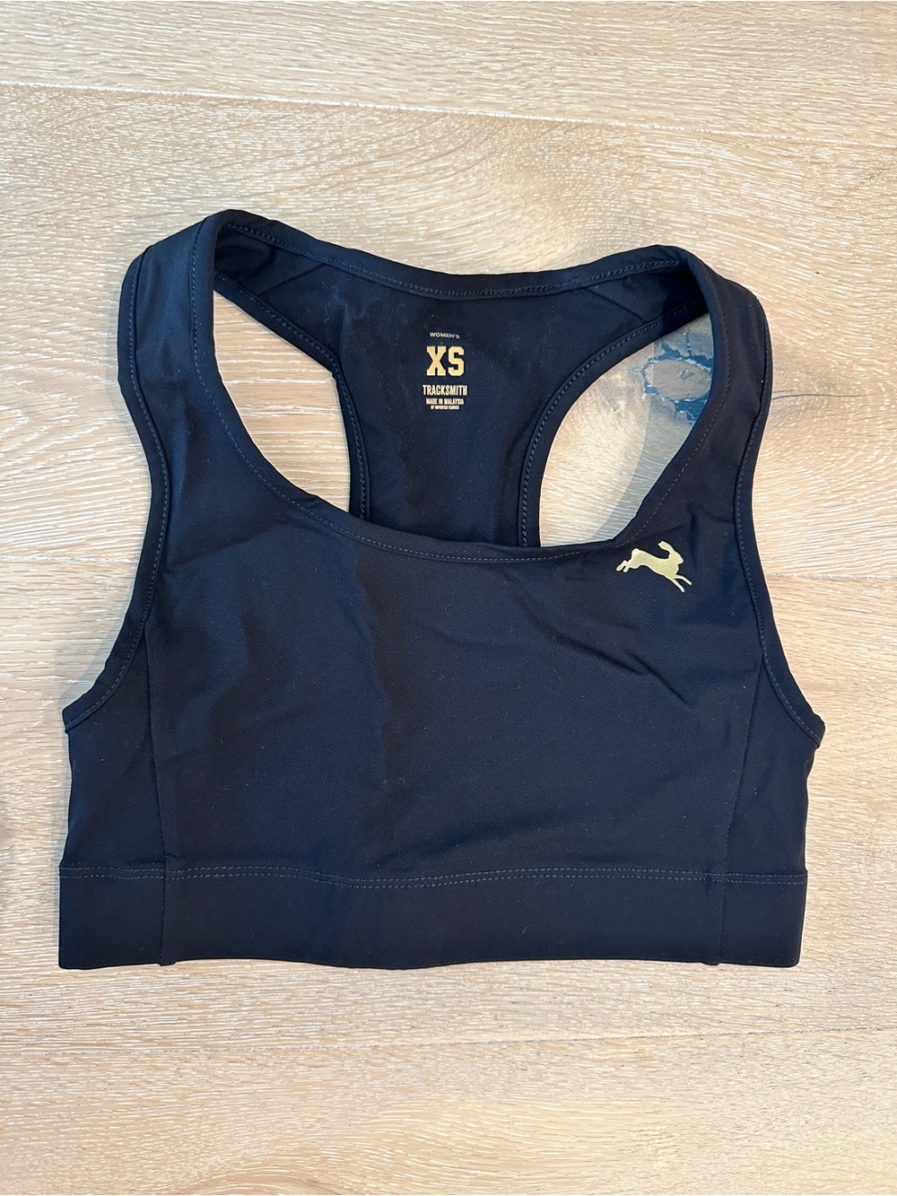 Tracksmith Allston Black Racerback Sports Bra - XS